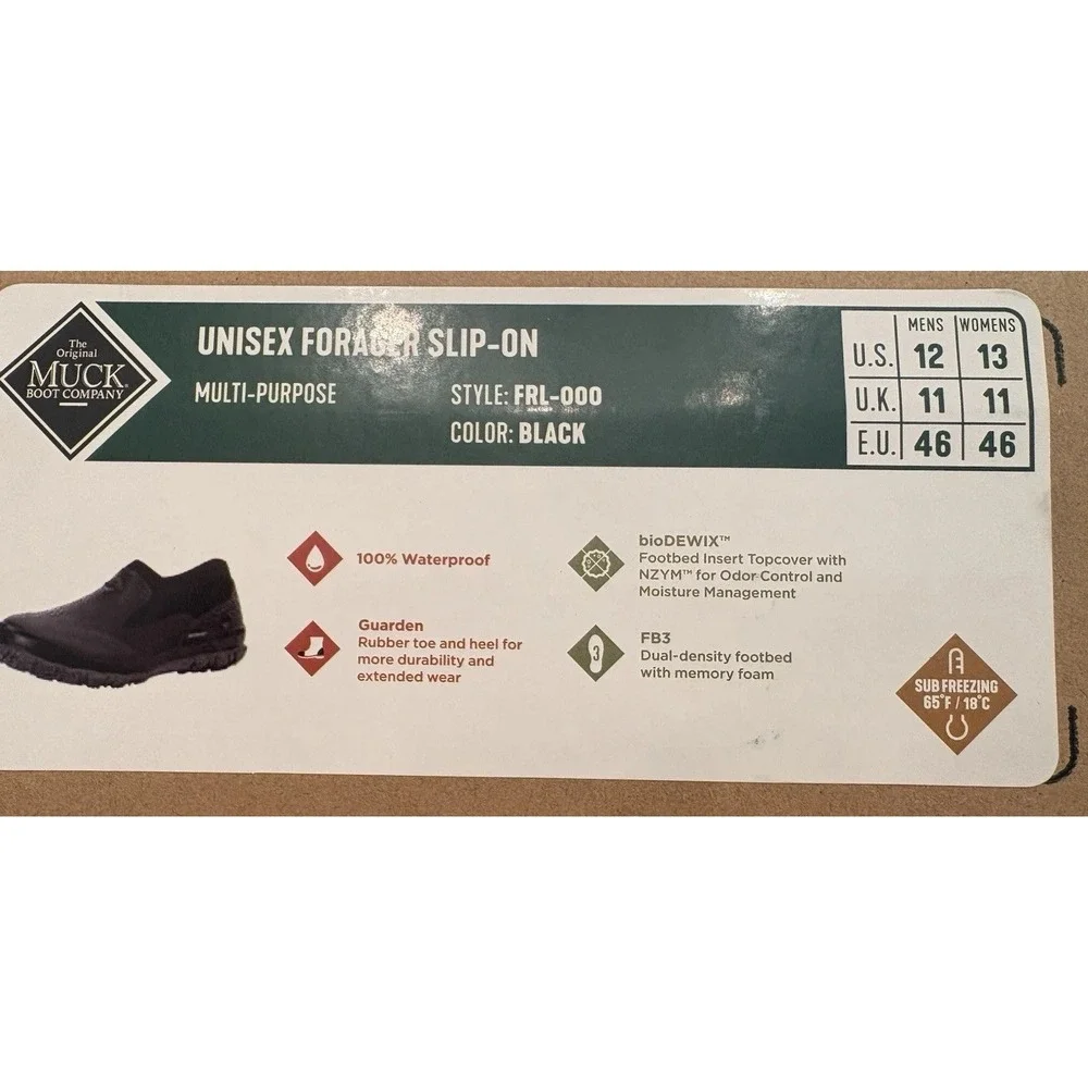 The Original Muck Boot Company Unisex Forager Waterproof Rubber Shoes M12/W13